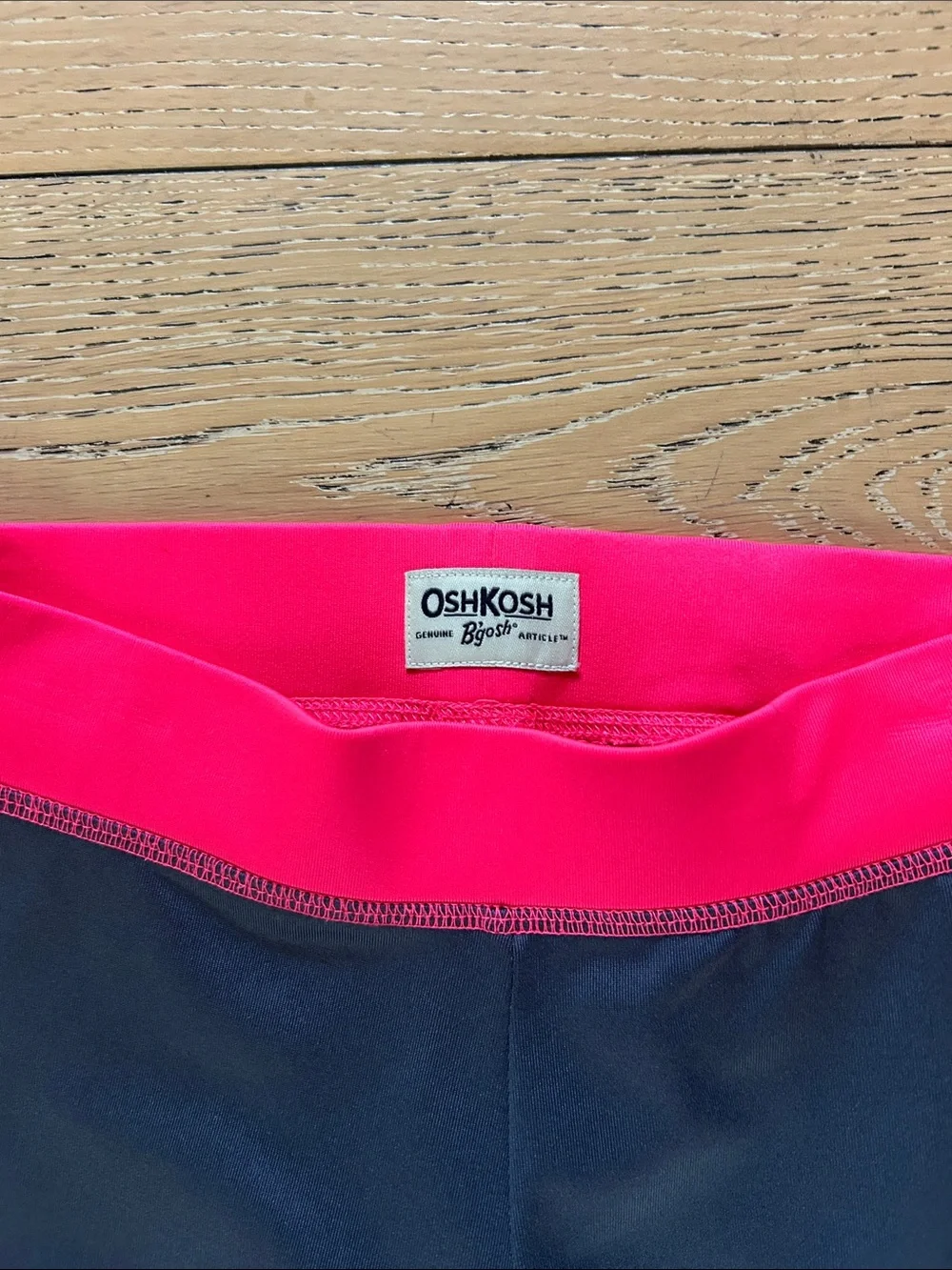 OshKosh B'gosh Neon Pink and Black Colorblock Leggings